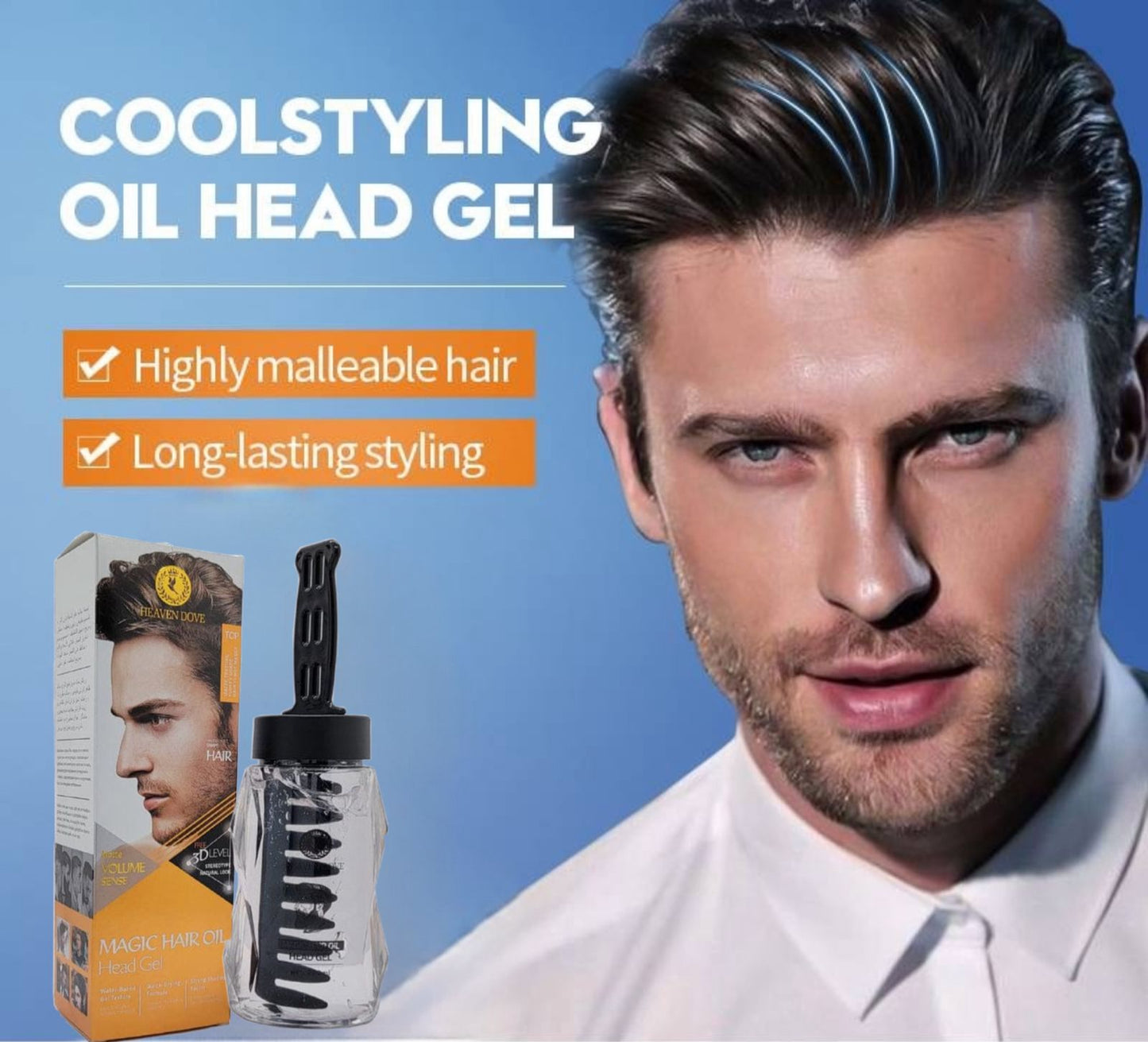 HEAVEN DOVE Styling Oil Head Gel – Strong Hold & Shine | 280ml