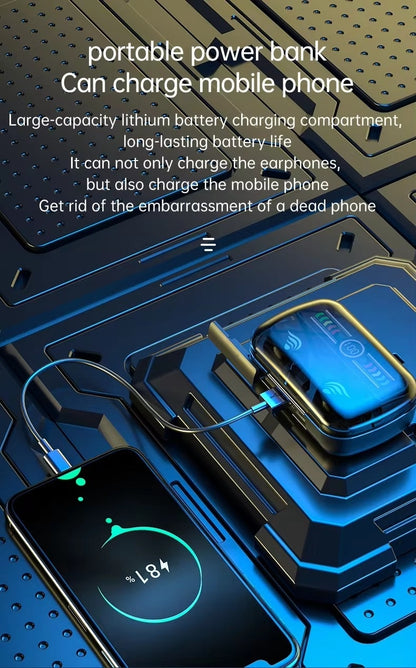 AKCOME 5.3 Wireless Earbuds with Advanced Biological Dashboard – High-Quality HD Sound