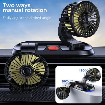 Double Head Vehicle Fan