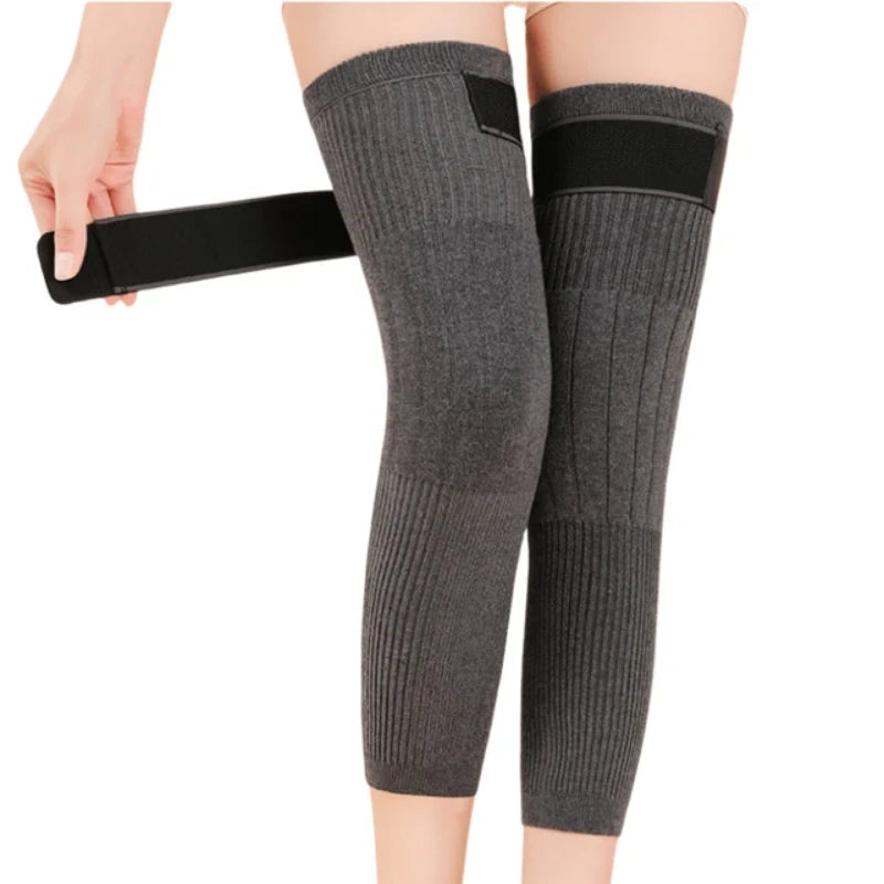 2 Pcs Wool Leg & Knee Warmer With Belt