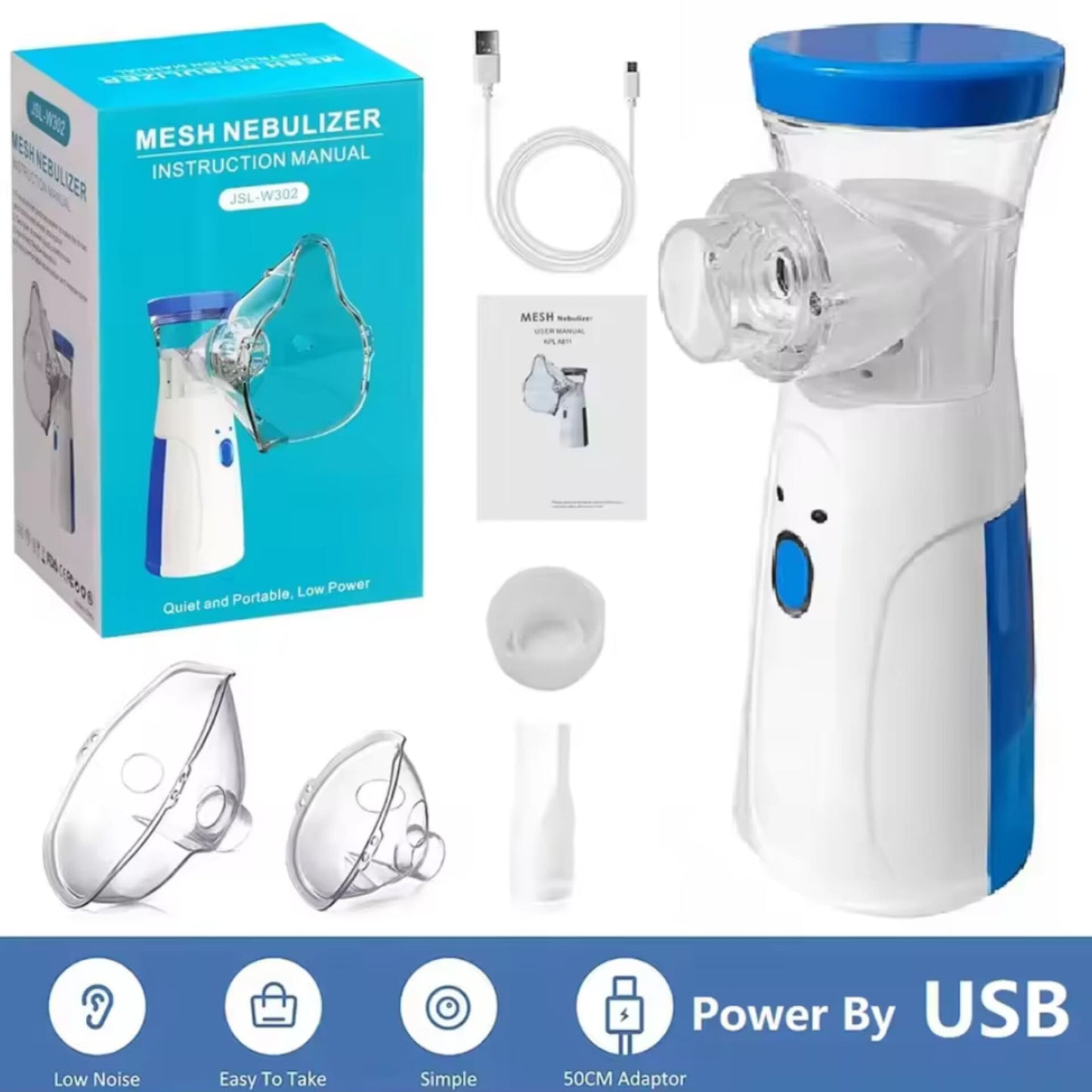 Portable Mini Mesh Nebulizer For Child & Adults