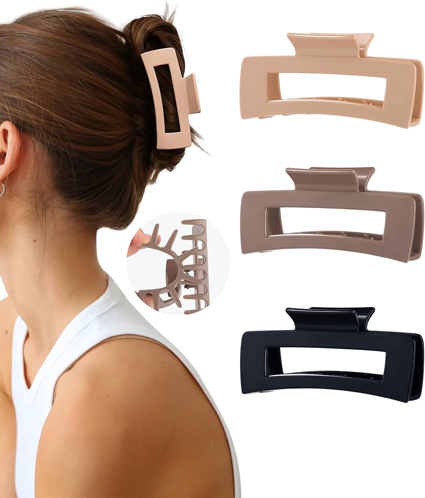 🔥 6-Pack Ultra Soft Silicone Claw Clips – No Slip, No Break, All-Day Strong Hold 💁‍♀️✨