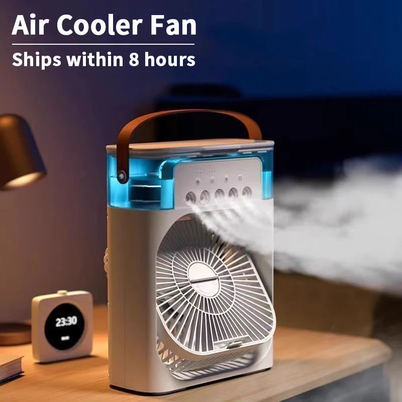 ❄️ 2-in-1 Mist Spray Fan — Portable Cooling with Water Mist & 3 Speed Modes