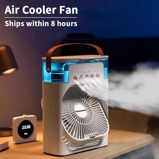 ❄️ 2-in-1 Mist Spray Fan — Portable Cooling with Water Mist & 3 Speed Modes